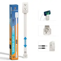 EZ Outlet Electrical Outlet Extender with USB-A USB-C & 2 AC Outlets Swivel Socket 22-34" Extension for Couches Nightstands Desks, Wall Outlet Extender, Usb Ports, Multi-Port Plugs