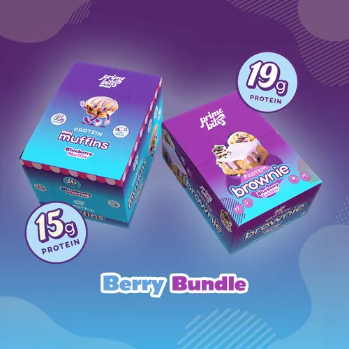 Prime Bites Berry Bundle - Blueberry Protein Brownies & Muffins