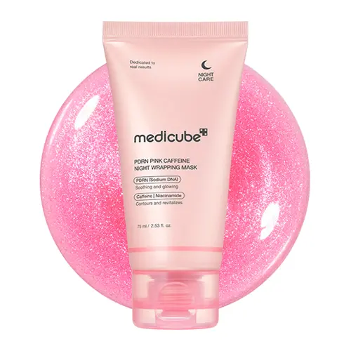[medicube] PDRN Pink Caffeine Overnight Wrapping Mask : SLEEP, SHED, AND GLOW!