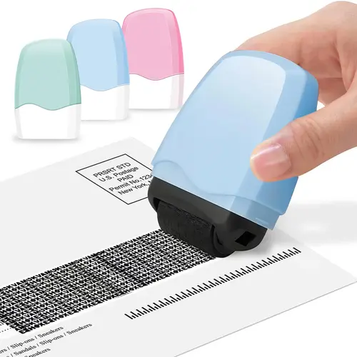 Lotosug Identity Theft Protection Roller Stamp for Hiding Sensitive Information, 1 Count Confidential Roller Stamp, Anti Theft, Privacy & Security Stamp, Designed for ID Blackout Security, Office Supplies, BackToSchool