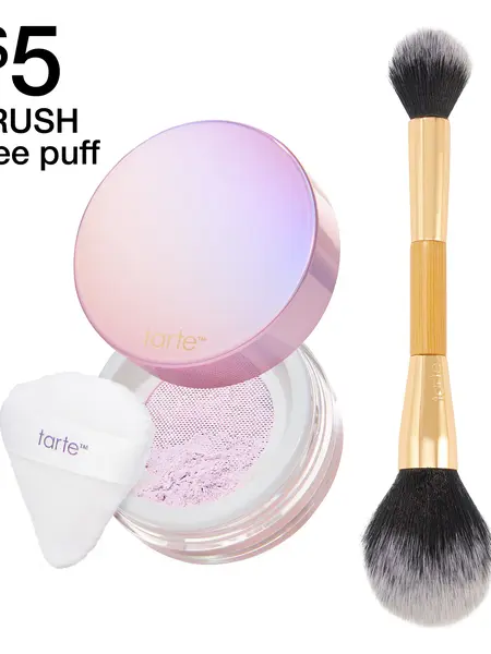tarte creaseless setting powder & brush