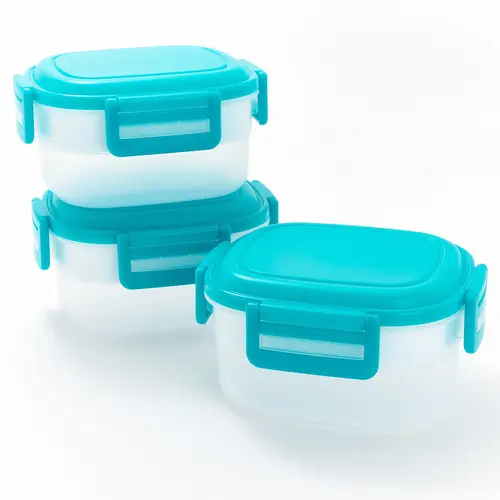 LocknLock Set of 3 Bento Box Containers w/ Ice Pack Insert