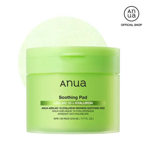 [Anua] Azelaic 10 Hyaluron Redness Soothing Pad 230ml 90Pads | Non-Comedogenic Korean Skincare Sebum Control Calming Irritation Cica Complex