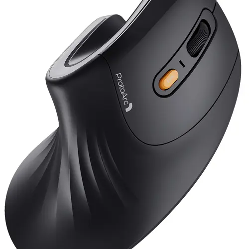 ProtoArc Ergonomic Mouse, EM11 NL Bluetooth Rechargeable Wireless Vertical Mouse, 3 Multi-Device Connectivity for Computer/PC/Laptop, 2.4GHz Optical Mice for Windows, Mac OS, Connected Mouse, Optical Sensor Mouse, Vertical Wireless Mouse