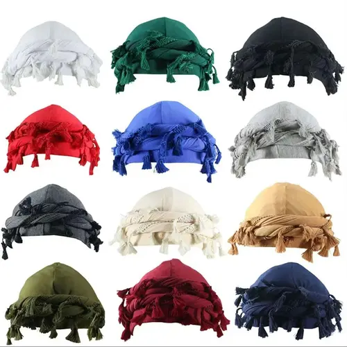 Silk Satin-Lined Adjustable Rope Brim Hat for Men - Twist Durag Style, Elastic Pre-Tie Beanie, Satin Smooth, Machine Washable, Versatile, Men's Accessories, Daily Use, Turquoise,sohochic