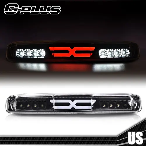 G-PLUS Durable Polycarbonate 3D LED Bar Third Brake Light, Rear Lights & Cargo Lamp for 99-07 Silverado, 99-06 GMC Sierra 1500 2500 3500 & HD, Black Housing with Bright LEDs,toolupgrade