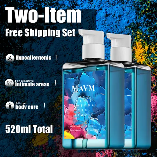 MAVM Plant-Based Private Refresh Liquid Gel for Adult Men's Body Care - Sensitive Skin-Friendly, pH-Balanced, Chemical-Free, Less Irritating, Odor-Neutralizing, Cleansing, Moisturizing, Natural Scent（c）
