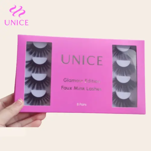 UNice Customized 3D Fake Eyelashes - 8 Pairs for Wigs, Thick Volume, Natural Cluster Lashes, Depth Effect Cosmetic Lash Extensions, Thick 3D Volume,sohochic