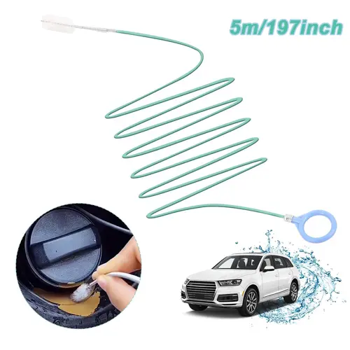 Car Sunroof Drain Unclogger - Durable Extendable 5m/197inch Nylon Brush Flexible Hose Tube, Car Care Tools, Automotive Maintenance Accessory for Sunroof Clogs, Windshield Wiper Tanks, Door Drains,sohochic