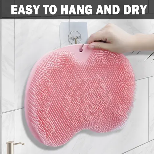 1 Count Exfoliating Shower Massage Scraper, Gentle Skin Polisher with Soft Bristles for Daily Shower Routine Bathtub Soap