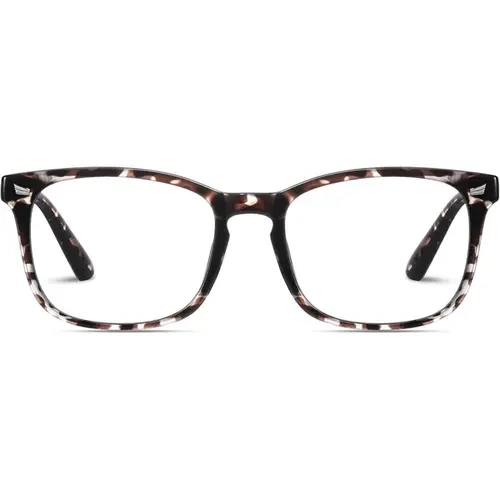Resjok Women's Lightweight Blue Light Glasses - Anti-Glare Classic Square Frame, Sturdy Floral Polycarbonate Eyewear, Comfortable for PC & Digital Use Protection,sohochic