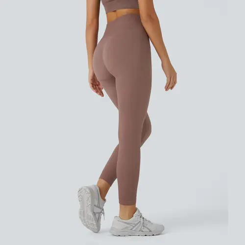 Halara Skin Friendly Soft Seamless Flow Ribbed High Waisted Tummy Control Butt Lifting Training Leggings #BackToSchool