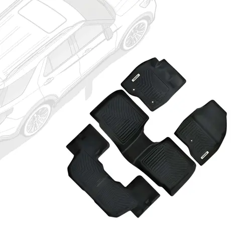 【toolupgrade】OEDRO TPE Floor Mats fits 2015-2019 Ford Explorer, All Weather, Waterproof