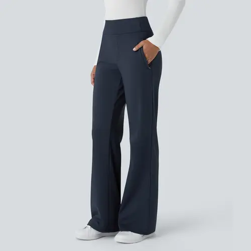 Halara Flex™ DayStretch Mid Rise Side Zipper Pocket Work Flare Pants #BackToSchool
