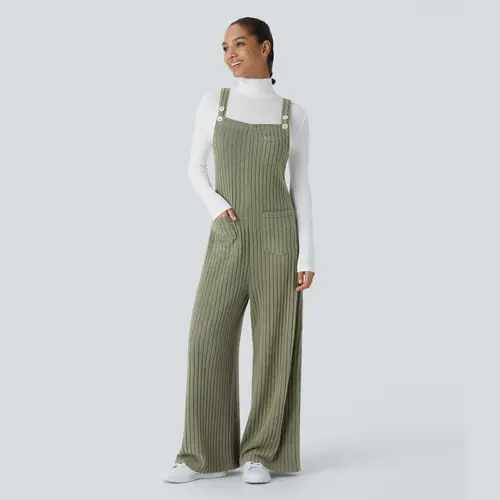 Halara Ribbed Knit Pockets Casual Overalls #BackToSchool