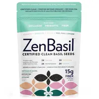 100% Edible Basil Seeds, Non-GMO, Lectin-Free, Gluten-Free Plant-Based, Kosher, Vegan, Keto, Paleo, 15g Fiber per 2 TBS 14oz