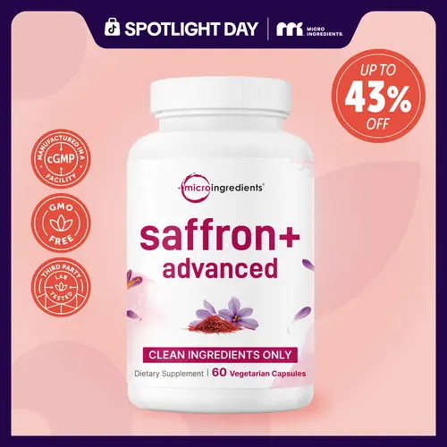 Micro Ingredients Saffron+ Advanced Supplements Veggie Capsules