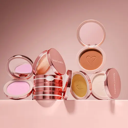 Beauty Creations Flawless Pressed Setting Powder, Gentle Synthetic Formula, Oil-Control, Rice-Infused, Peach-Toned Finish