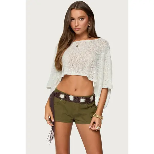 Laline Oversized Knit Crop Top