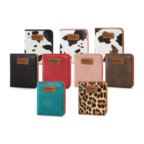 Wrangler Small Minimalist Wallets for Women Slim Thin Wallet Card Cases Money Organizer Thin Mini Pocket Wallet with Rfid Lining and A Coin Purse