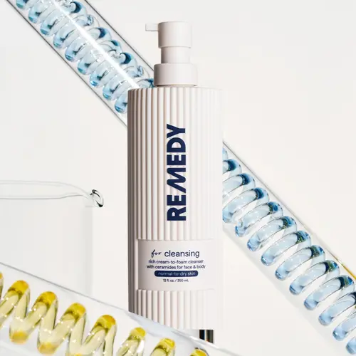 REMEDY Cream-to-Foam Cleanser with Ceramides - Gentle Super Stacked Hydrating Face Wash