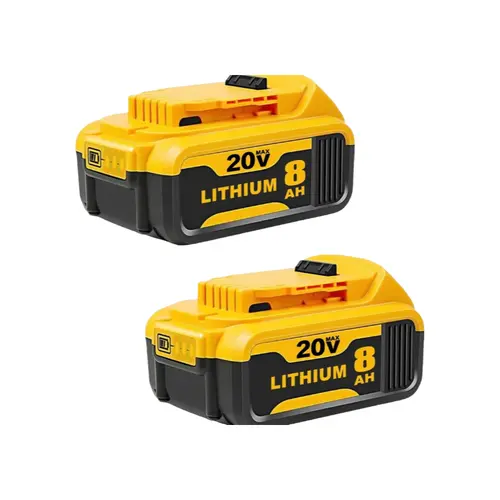 DEWALT 8000mAh 20V MAX Lithium Battery | 2X Longer Runtime for DeWALT Drills, Saws, Blowers (Fits DCB206, DCB204, etc.) toolupgrade Power Tool Batteries Lithium Replacement Batteries