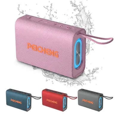 【tiktokshopbacktoschool】Lightweight and Portable Bluetooth 3D Sound Party Speaker - IPX5 Waterproof, TWS Stereo Pairing, Long Playtime, Outdoor Wireless Speaker for Home, Camping, Father's Day Gift (Grey)