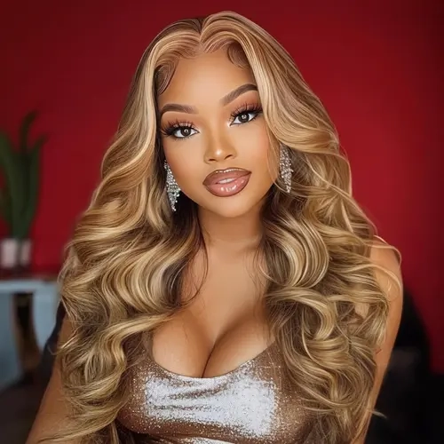 Sunber 7X5 Glueless Human Hair Lace Closure Wig - Honey Blonde Loose Wave with Bangs, Pre-Plucked, Pre-Cut Lace, Bleached Knots, Ready-to-Wear for Summer, Dealsforyoudays (Blonde Wig), Wigs Human Hair, Glueless Wigs,sohochic
