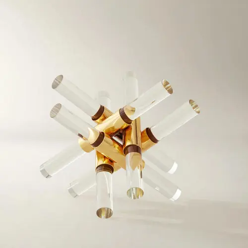 Z Gallerie Unique Angel Design Glass & Gold Metal Home Decor Ornament, Indoor Decoration, Living Room Accent, Home Decor Ornaments Decorative Figurine, Modern Home Decor, Room Decor