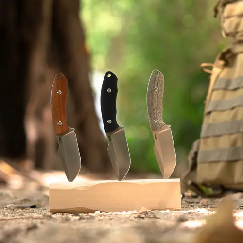 CJRB Mutt EDC High Carbon Stainless Steel Single-Edged Fixed-Blade Knife - AR-RPM9 Steel, 0.13in Thick Flat Ground, Anti-Slip G10/Wood/Micarta Neutral Grip Handle, Hunting Outdoor Camping Tool, Father's Day Gift for Adults,toolupgrade