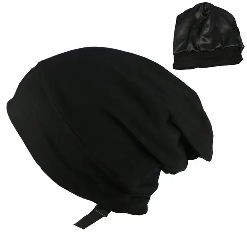 Unisex Satin-Lined Caps for Adults - Protective Head Wraps, Hair Bonnets, Heatless Night Cap, 24-Hour Care, Versatile Fashion Styling Accessories for All Hair Types,sohochic