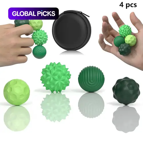 Fidget Ball Toy, Ball Set, Sensory Soft Balls, Silicone Sensory Stress Relief Toy for Adults, Teens with Autism, ADHD, Anxiety, Fun Textures Roller Travel Toys Gift, Squishy Fidgets, Squishy Stress Balls