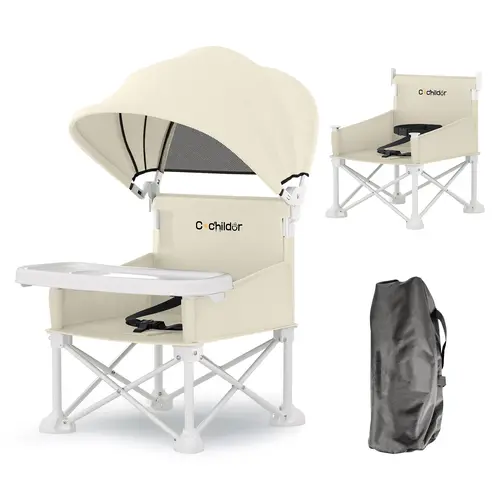 Cochildor Portable 4-in-1 Convertible High Chair - Unisex Fabric Booster Seat with Detachable Feeding Tray, Lightweight Sturdy Frame, Ergonomic Kids Chair for Dining Table, Travel (Assembly Required) [Highchairs for Babies and Toddlers],sohochic