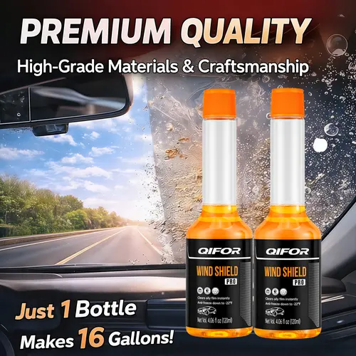 QIFOR Professional Concentrated Glass Cleaner - Professional Strength Glass Cleaner for Shiny, Streak-Free, Residue-Free Glass