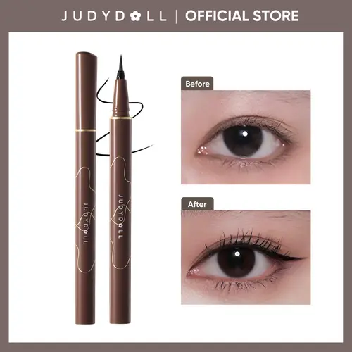 JUDYDOLL Blooming Liquid Eyeliner Cosmetic - Matte Finish, Long-Lasting, Smooth Texture, Smudge-Resistant, Easy To Remove, Waterproof Beauty Product, For Inner/Outer Liner, Matte Bold Look, Beginner-Friendly, High-End Makeup, Party Use