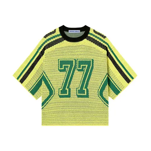 Aelfric Eden Comfort Tee Knit Tee 77 Stripe Graphic Unisex Tee Color Blocking Y2k Short Sleeve 2025 Trend Tops,summerwins,summeroutfits,vacationoutfits,beachoutfits,back to school,back to school shopping,sohochic