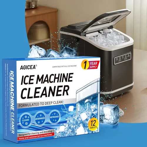 12 Tablets Ice machine cleaner, Ice maker cleaning tablets, Commercial ice machine cleaner, Descaling tablets for ice maker,summerwins,dorm essentials,home essentials