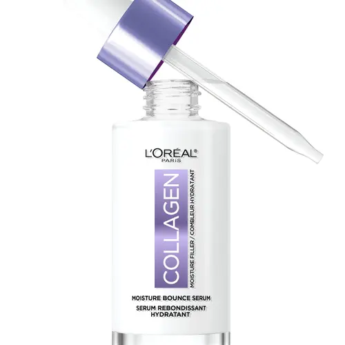 Collagen Moisture Bounce Serum, 72H Hydration, Pure Collagen, Glycerin, & Squalane for Bouncy & Radiant Skin, For All Skin Types, L’Oreal Paris