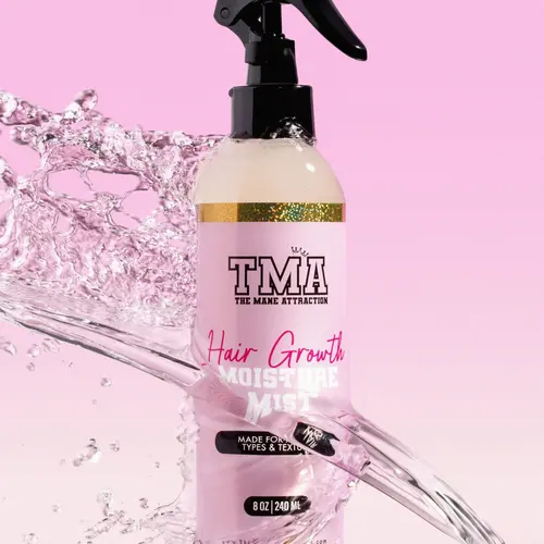 THE MANE ATTRACTION Chemical-Free Moisturizing Daily Refresher Mist (8oz/240ml) - For Adults, Curly Hair Products, All Hair Types to Hydrate, Revive Curls & Reduce Frizz