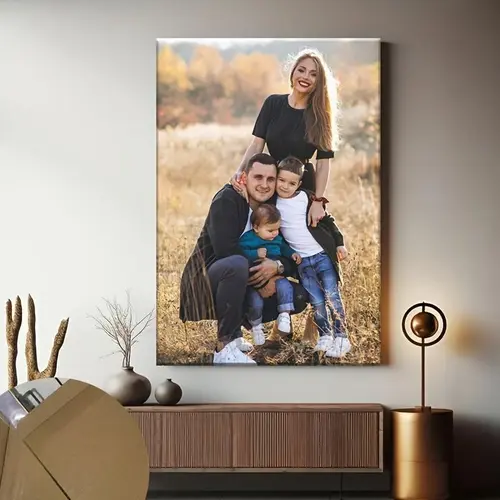Custom Pine Solid Wooden Frame Print - Personalized Love-Theme Wrapped Picture Frame, Anniversary Gifts for Her, Bedroom Wall Art Decor, Home Supplies
