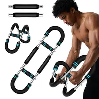 Adjustable Power Twister Resistance Bar - Rotating Arm Trainer, Multifunctional Home Fitness Equipment, At Home Gym Equipment for Chest Workouts, Portable Upper Body Strength Training Gym Gear for Men