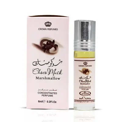 Choco Musk Marshmallow Perfume Oil CPO 6ML (0.2 OZ) by Al Rehab | Strawberry Stuffed Marshmallows, Dusted with Cocoa Kisses