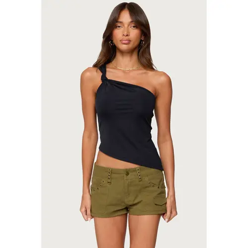 Knotted One Shoulder Asymmetric Top