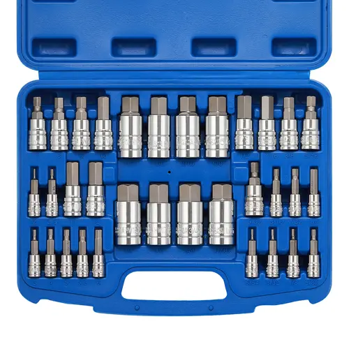 CASOMAN 33-Piece Master Hex Bit Drive Socket Set - S2 Steel SAE & Metric Hex Wrenches (5/64"-3/4", 2mm-19mm) Hand & Work Tools with Chrome Vanadium Build & Durable Carry Case, Chrome Vanadium & Socket Sets #toolupgrade