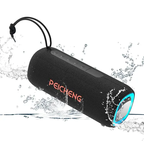 PEICHENG Portable Bluetooth Speaker - HD Sound, BT5.3, TWS Pairing, Waterproof, Durable, Colorful Rainbow Design - Compatible with Multiple Devices, Ideal for Home Party & Outdoor Beach Use, Fathers Day Gift