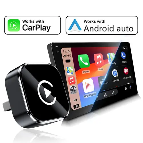 2026 Wireless carplay Adapter for iPhone/Android -Hands-Free Call wireless adapter Electronic Charger carplay dongle