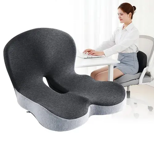 Washable Office Chair Slipcovers - Chair Protective Cover with Non-Slip Memory Foam, Skin-Friendly PU Leather, Extended Zipper for Easy Removal, Soft Cushioned Office Accessories, Supportive Sitting for Good Posture