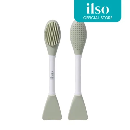 [ilso] Dual Clean Brush - 3-in-1 Blackhead Cleansing Brush for Nose & Face Pore Care, Silicone Exfoliating Brush to Melt Blackheads | Pairs with Cleansing Foam & Wash-Off Mask | Korean Skincare