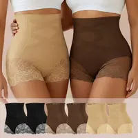 Morelect Shapewear Panties for Women, 6 Pack High Waist Tummy Control, Seamless Butt Lifting with Side Lace Trim, Soft No Show Body Contouring Underwear, S