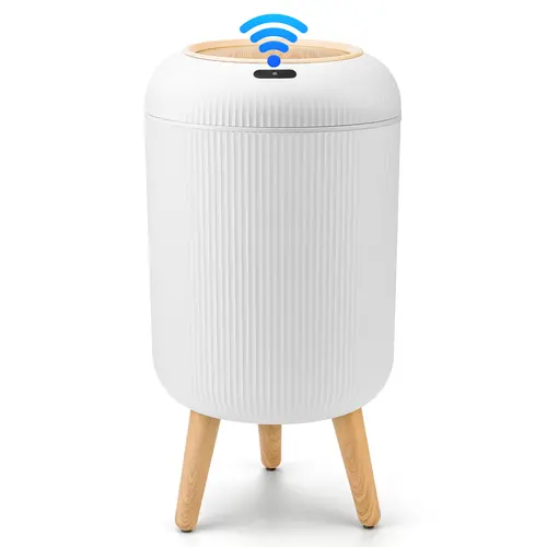 【Spotlight Day】Pukomc Smart Touchless Sensor Trash Can - Compact Waterproof Hygienic Eco-Conscious Nordic Plastic Kitchen Garbage Can, Home Supplies Bin Organizer Box, Sohochic